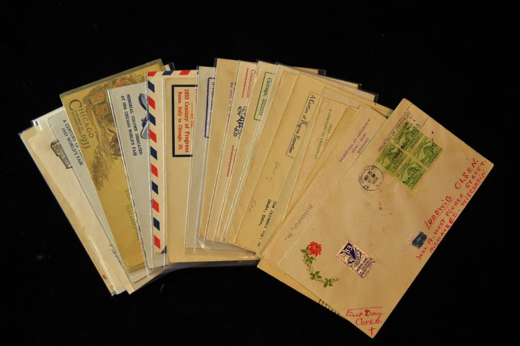 1933 Chicago World's Fair First Day Covers: First day covers for the 1933 Chicago World's Fair