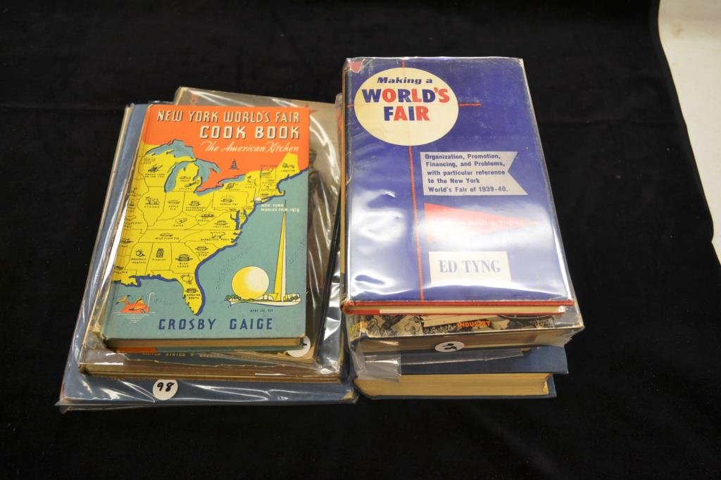 Still Another Grouping of 1939 World's Fair Hardbo: American Voices" (a book of American poetry) "International Literature" "New York Worlds Fair Cookbook" "Music and the Worlds Fair" "Science for the World and Tomorrow" "Book of Nations" "New York Fai