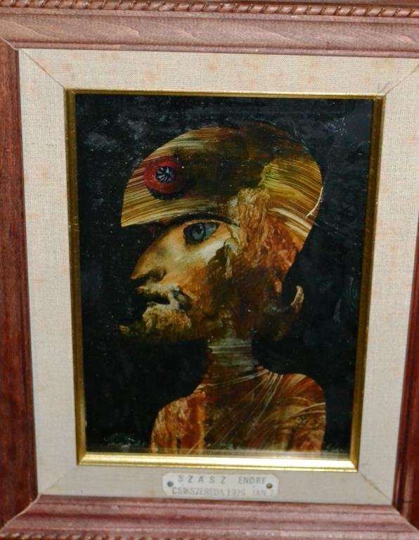 Szasz, Endre (1926- 2003 Romania) Watercolor Port: Szasz, Endre Watercolor Portrait, marked Csikszereda (Hungarian name for a current Romanian city) from 1926, signed Szaszendre, measures 10.75" x 13.75" OD