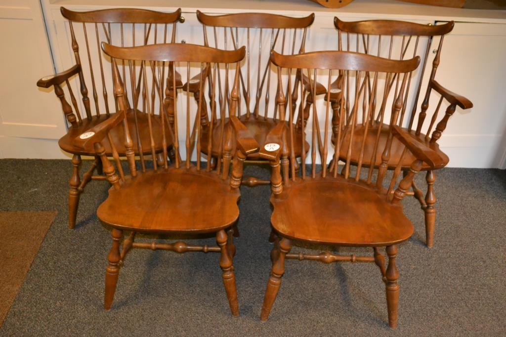 Frank Auspitz Windsor Style Armchairs: Set up Frank Auspitz Windsor style armchairs, found in the VNA (Visiting Nurses Association) building