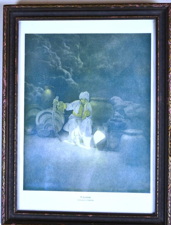 Maxfield Parrish Print "Kassim": Maxfield Parrish print titled "Cassim"