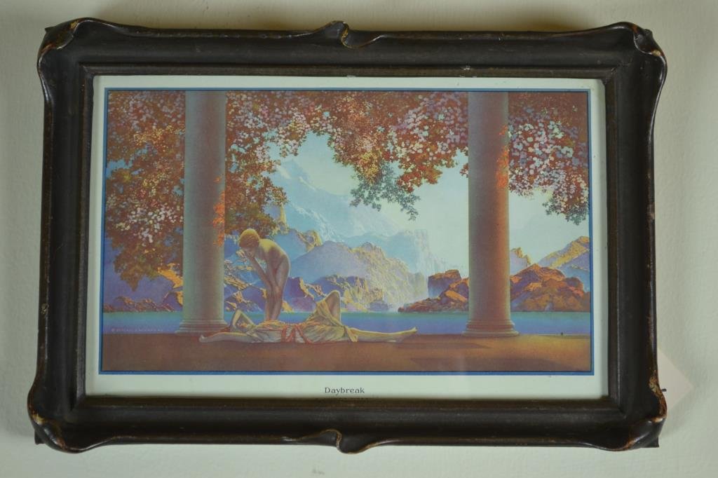 Maxfield Parrish Print "Daybreak": Maxfield Parrish print titled "Daybreak"