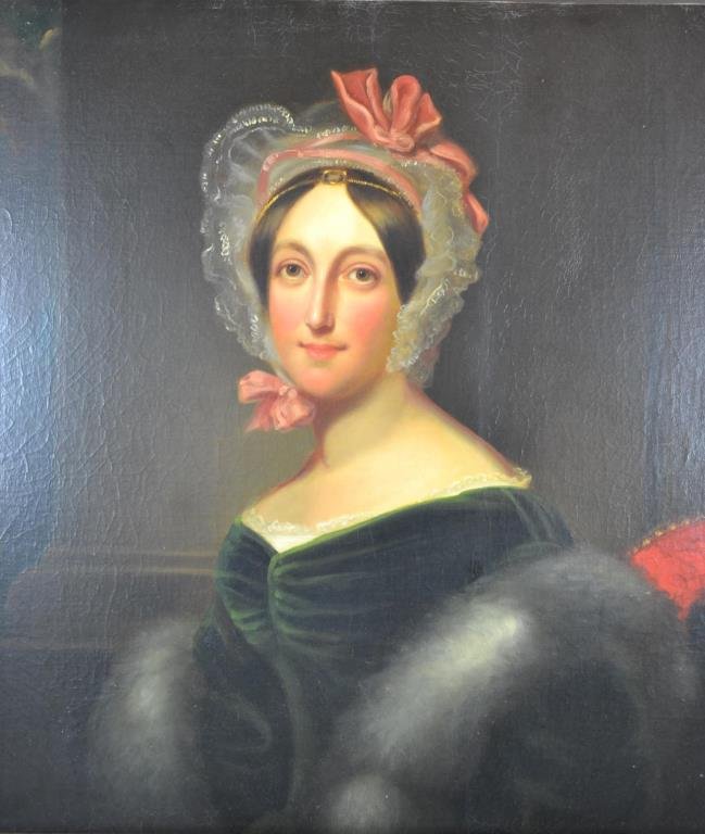 1820 Rembrandt Peale (February 22, 1778 â€“ October: Portrait of a lady attributed to Rembrandt Peale (February 22, 1778 â€“ October 3, 1860) c1820 oil painting is 30" x 33" ID from the estate of Mary Berg, author of Warsaw Ghetto, painting was rel