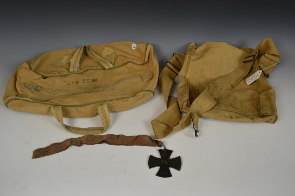 Two WWII Bags and Iron Cross (1 of 4)