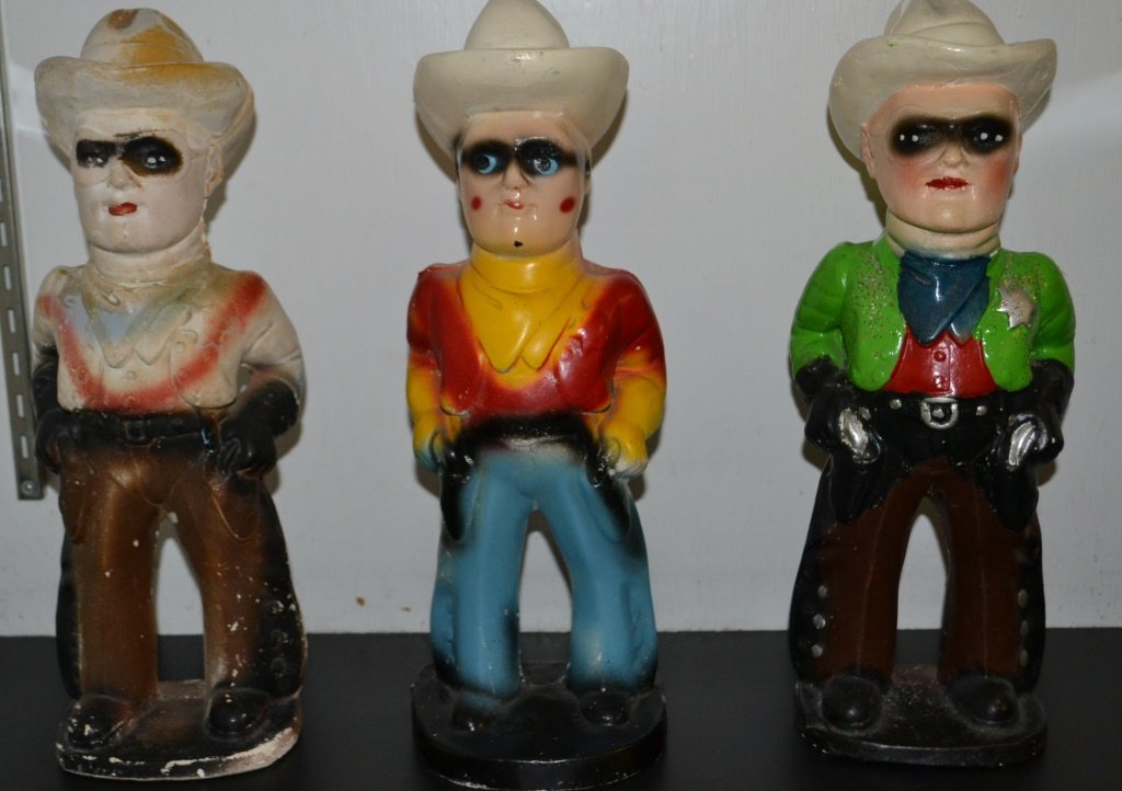 Three Chalkware Lone Ranger Carnival Prizes (1 of 4)