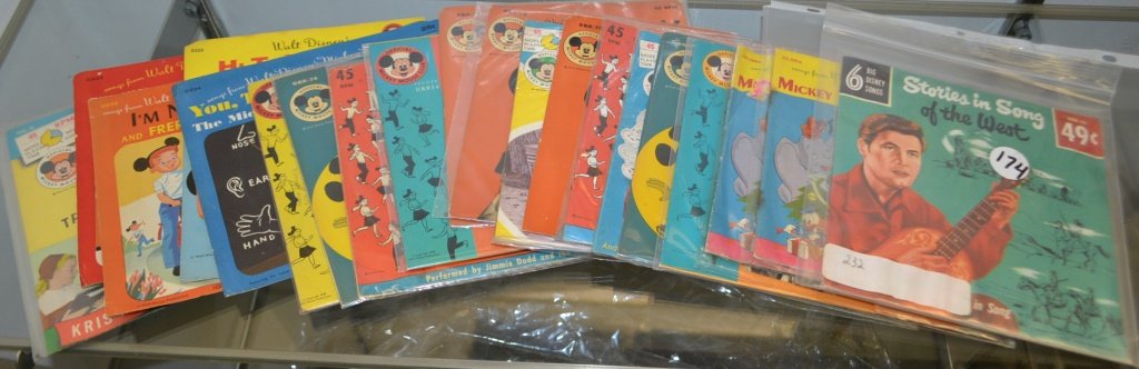 Twenty Walt Disney 45 Records (1 of 2)