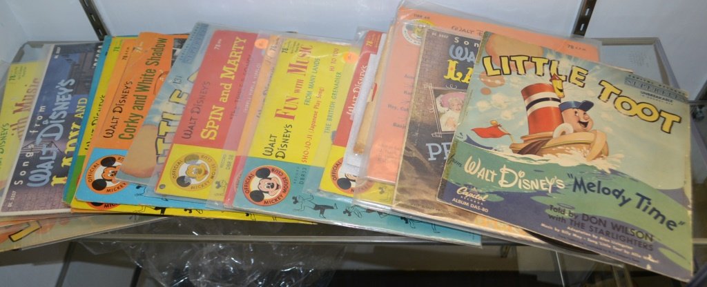 Twenty Disney Records 45 and 38s (1 of 2)