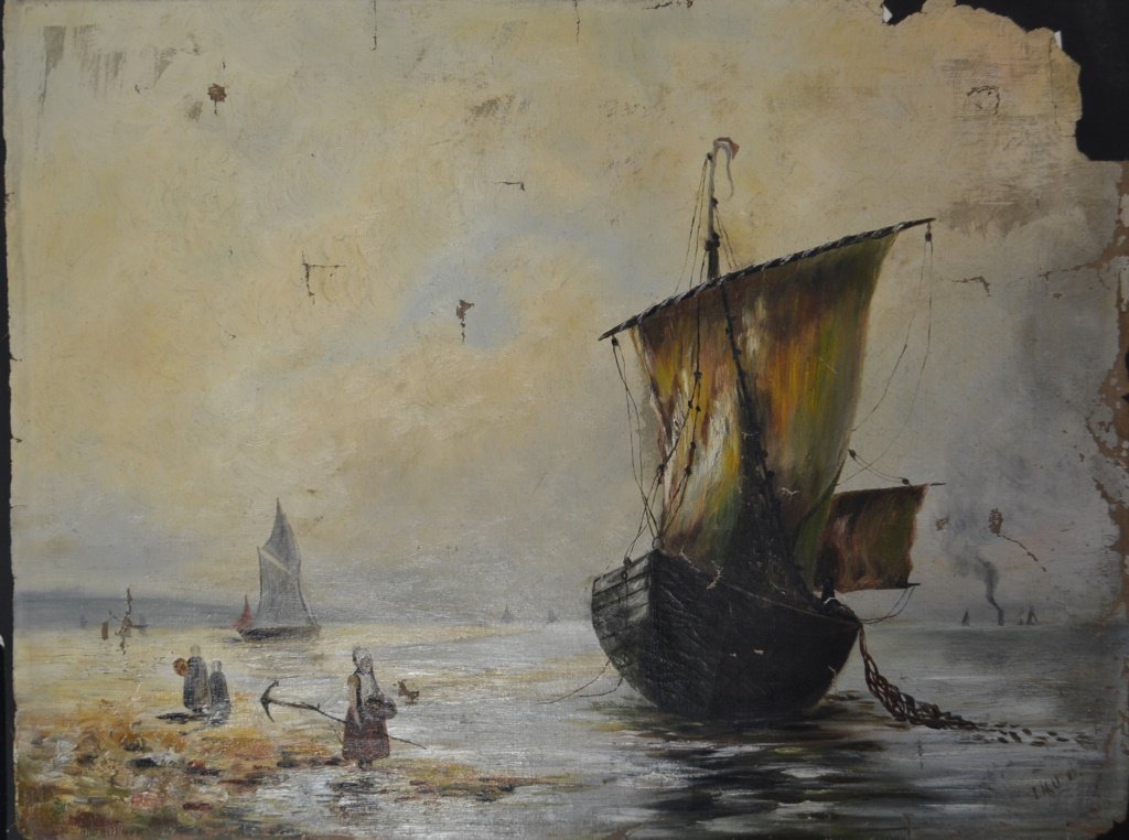 Dutch School 18th/19thC Oil on Canvas (1 of 2)