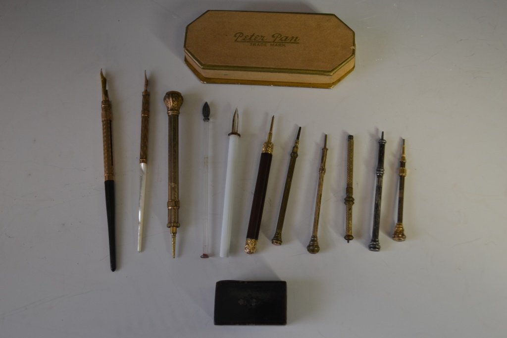 Grouping of Antique Writing Instruments (1 of 2)