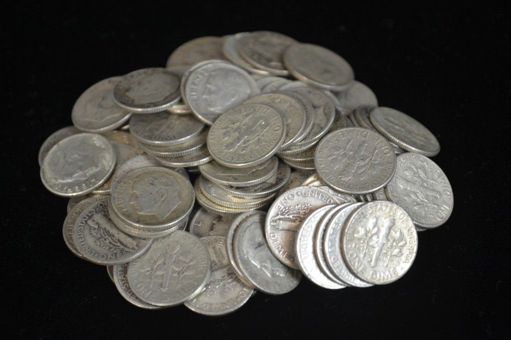 95 Silver Roosevelt & Mercury Dimes (1 of 1)