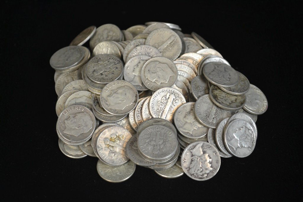 175 SIlver Roosevelt & Mercury Dimes (1 of 1)