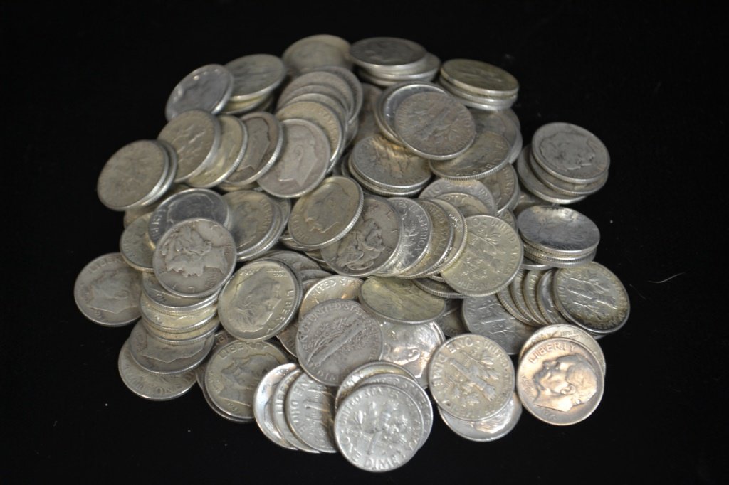 175 Silver Roosevelt & Mercury Dimes (1 of 1)