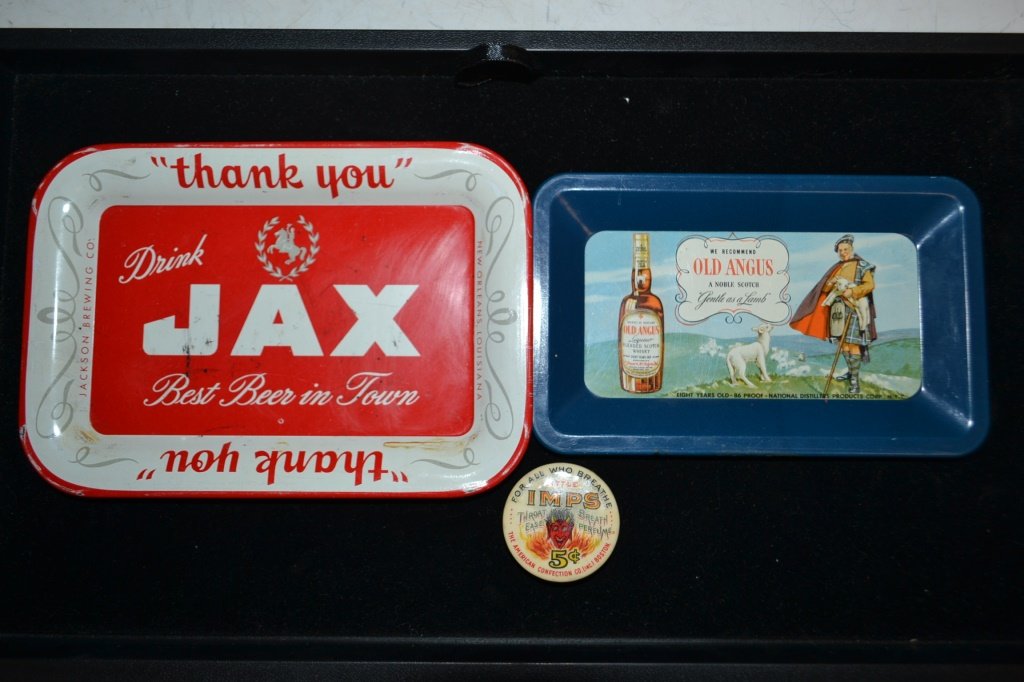 Two Tin Litho Tip Trays and Little Imps (1 of 4)