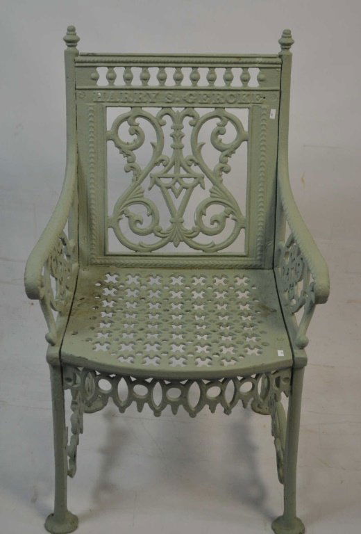 Iron Garden Chair Circa 1920's (1 of 3)