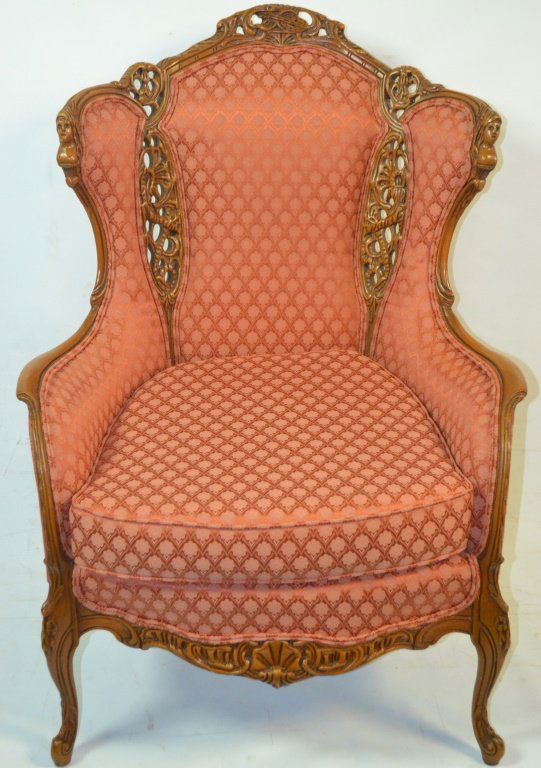 Victorian Style Armchair in Red Upholstery (1 of 5)