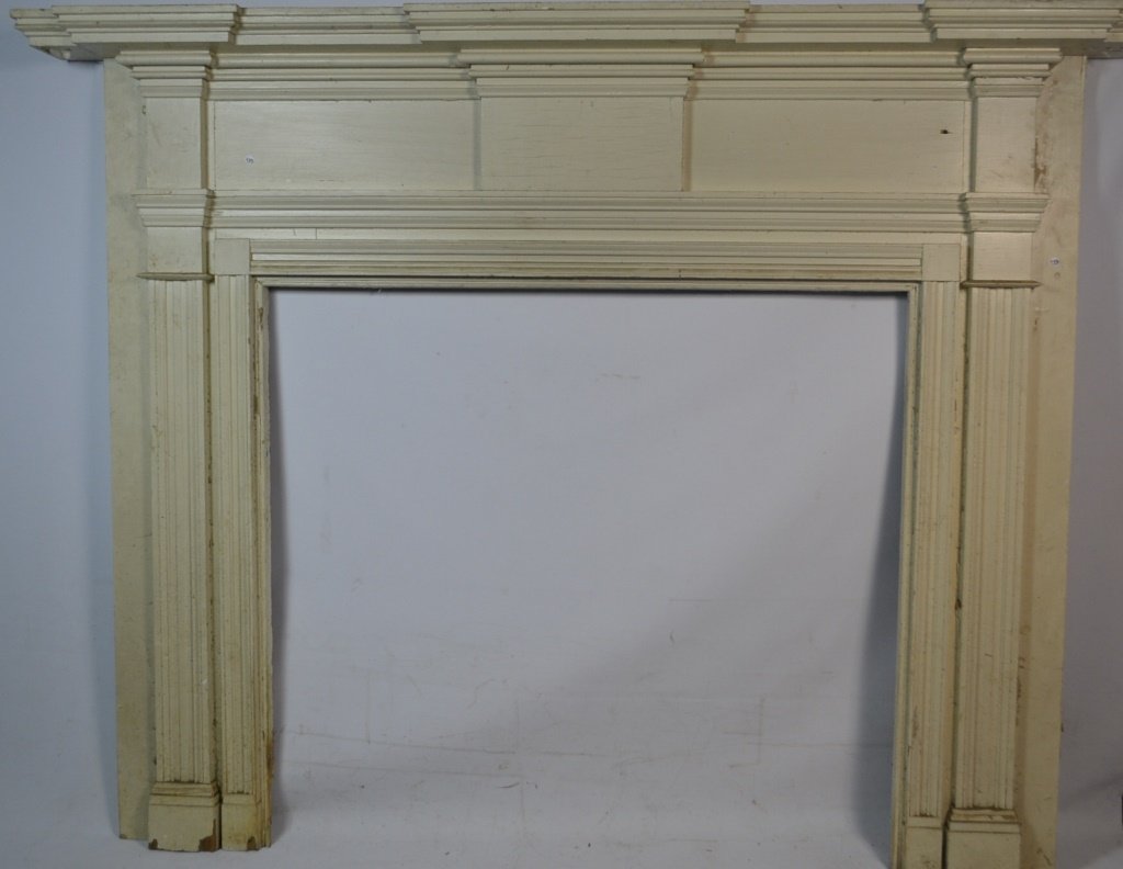 Early 19th C Wooden Fireplace Mantle (1 of 3)
