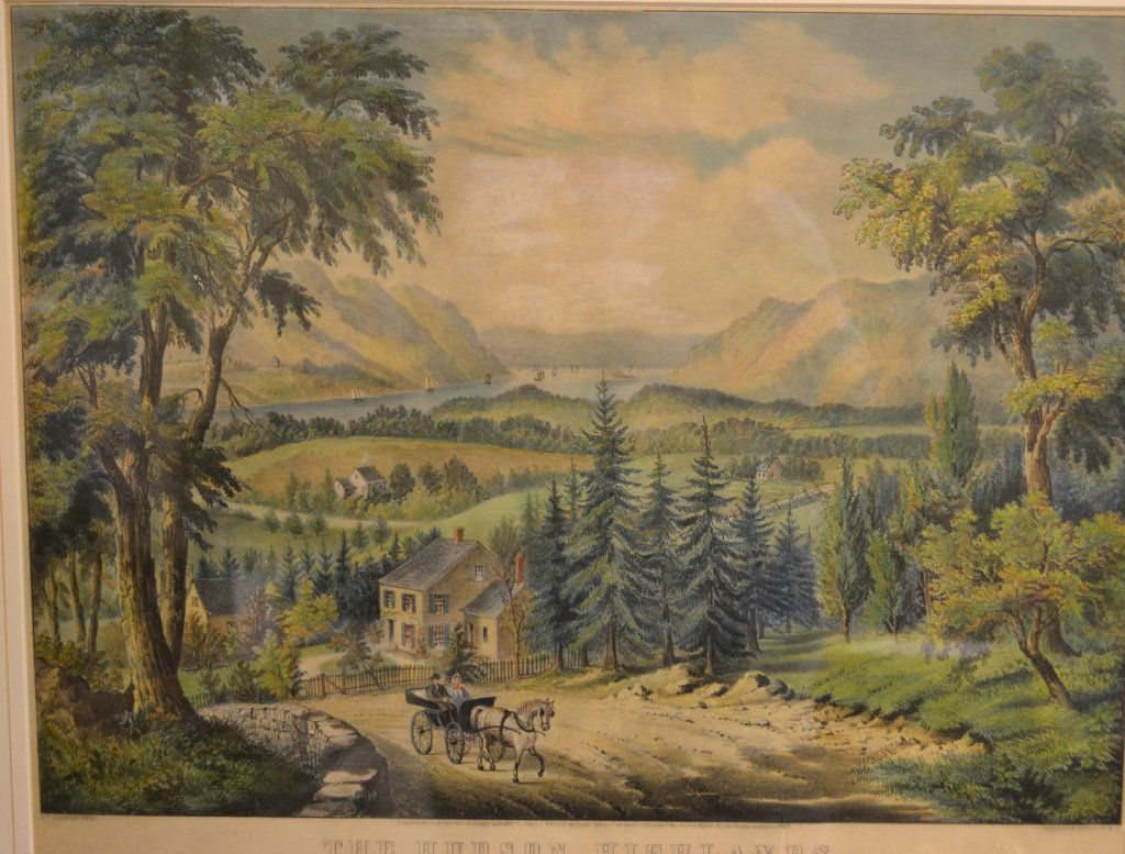 Currier & Ives Lithograph, "The Hudson Highlands" (1 of 2)