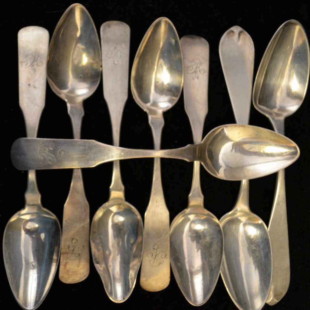 Coin Silver Teaspoon marked, Portls Palmer & Bachs (1 of 1)