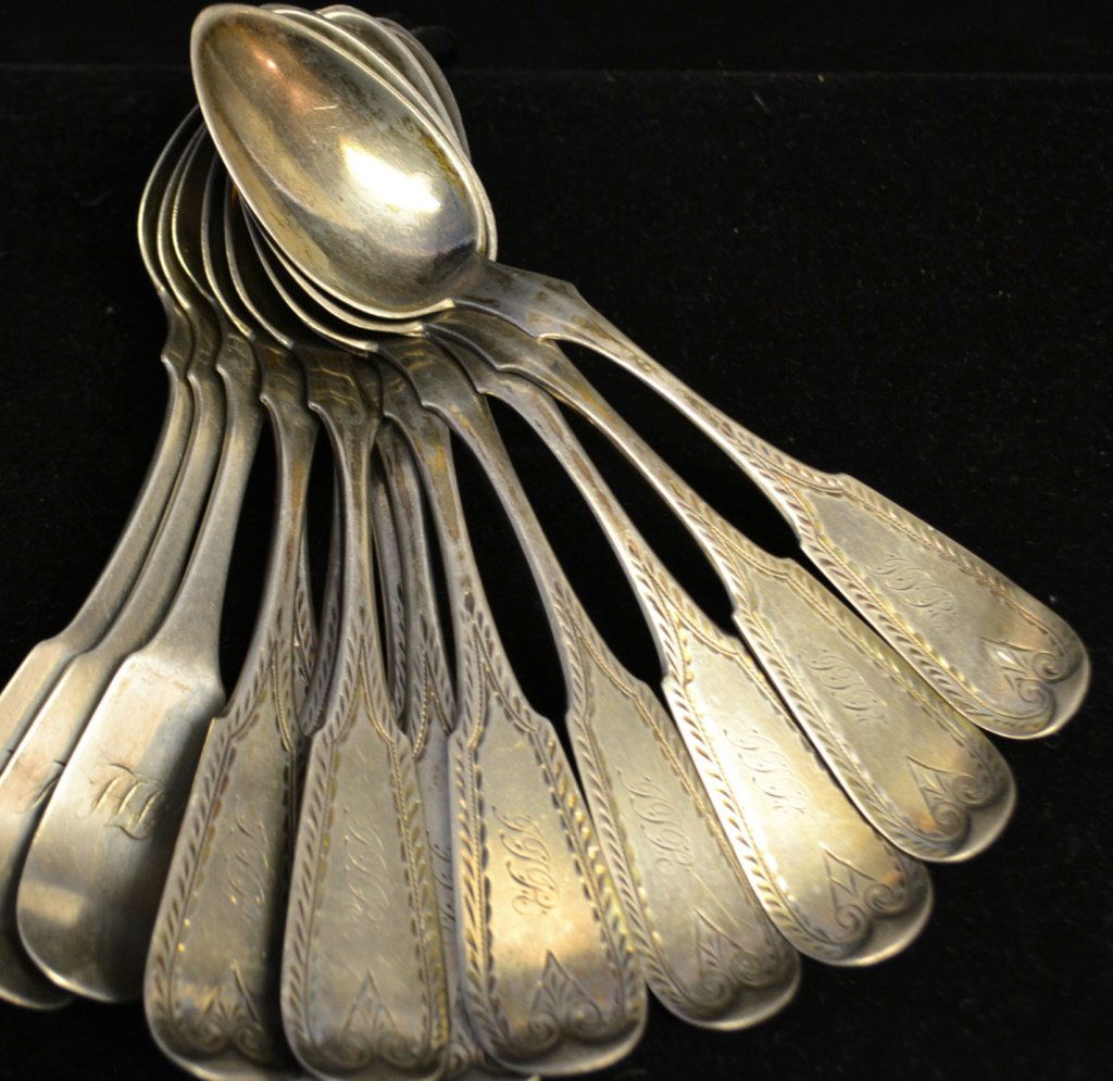 Set of 11 Coin Silver Spoons (1 of 1)