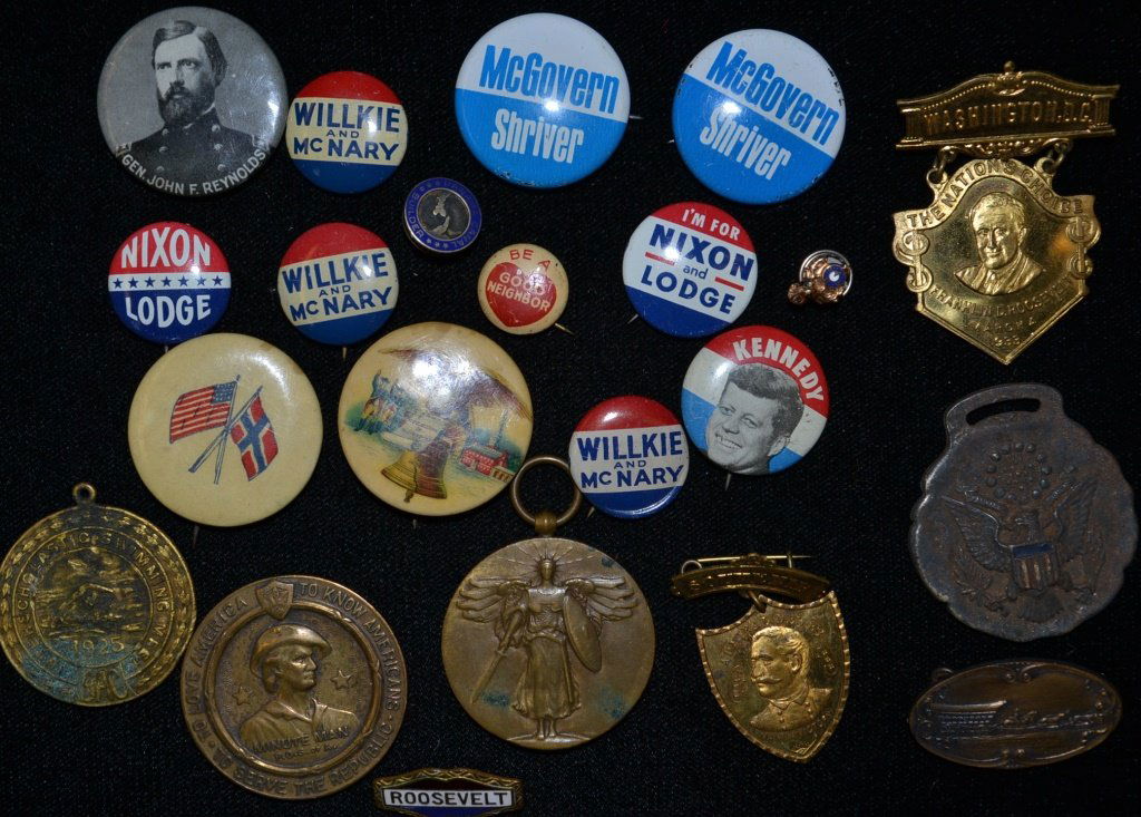 Civil War/ GAR & Political Pin Backs & Medals (1 of 1)