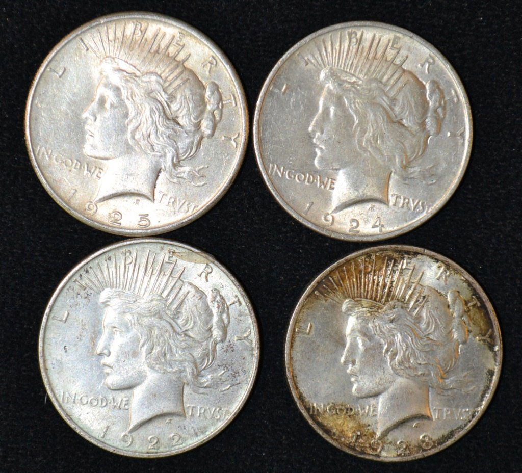 Four Peace Dollars (1 of 2)