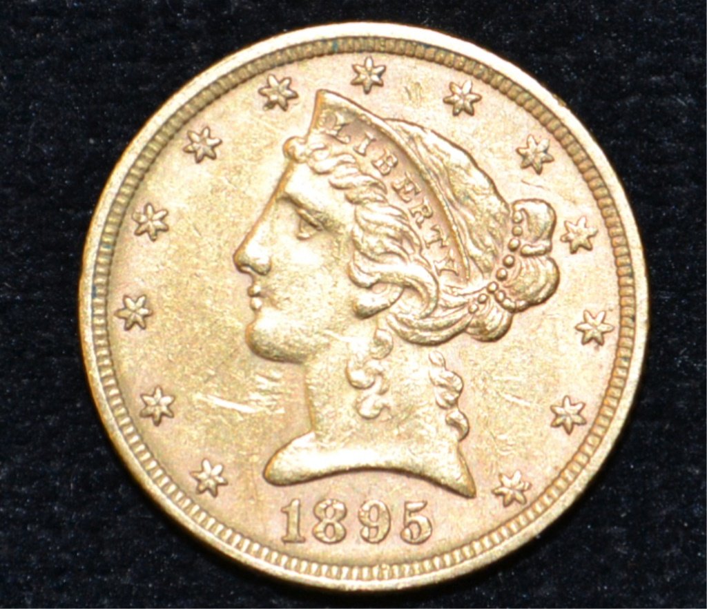 1895 $5 Liberty Head Half Eagle Gold Coin (1 of 2)