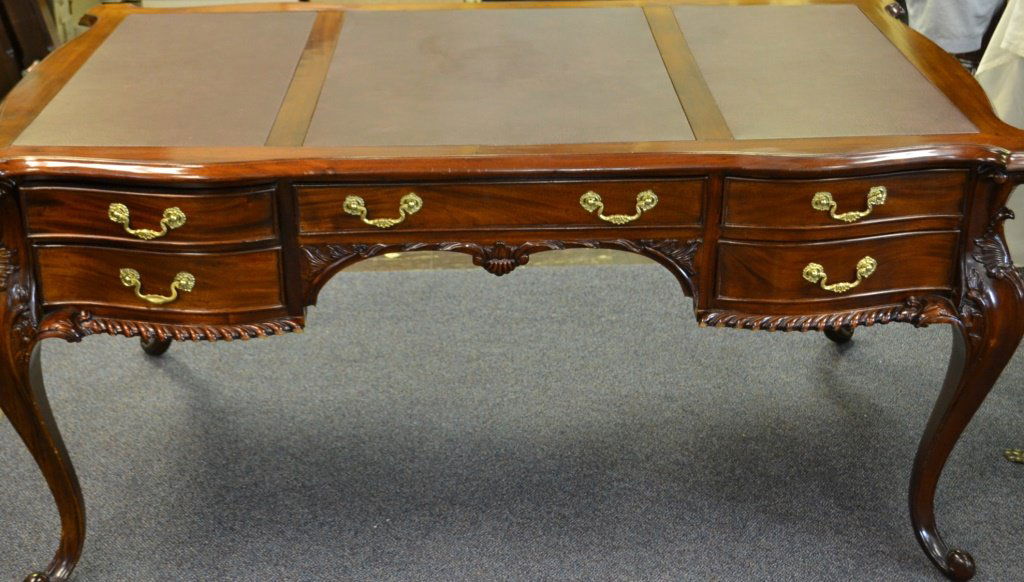 Chippendale Style Designer Maghony Desk (1 of 3)