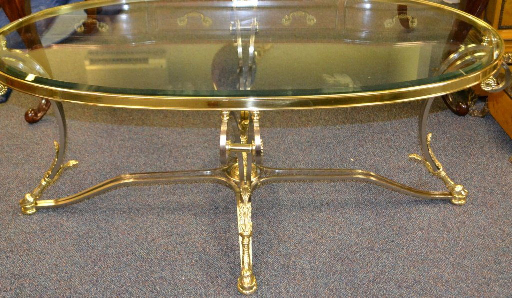 La Barge Custom Made Glass Top Coffee Table (1 of 2)