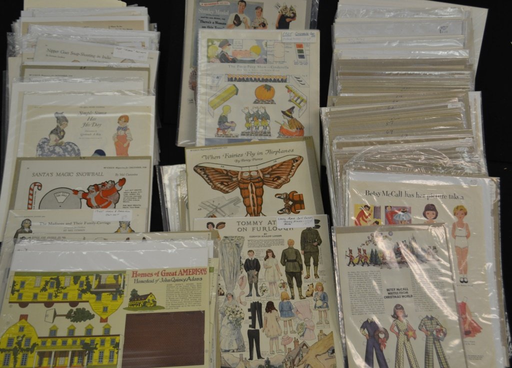 Large Collection of Betsy McCall Paper Doll Sheets: Large Collection of over 150 Betsy McCall Paper Doll Sheets plus some others all dating from 1910's to 1970's, others include The Ladies Home Journal, Pictorial Review, Homes of Great Americans, and m