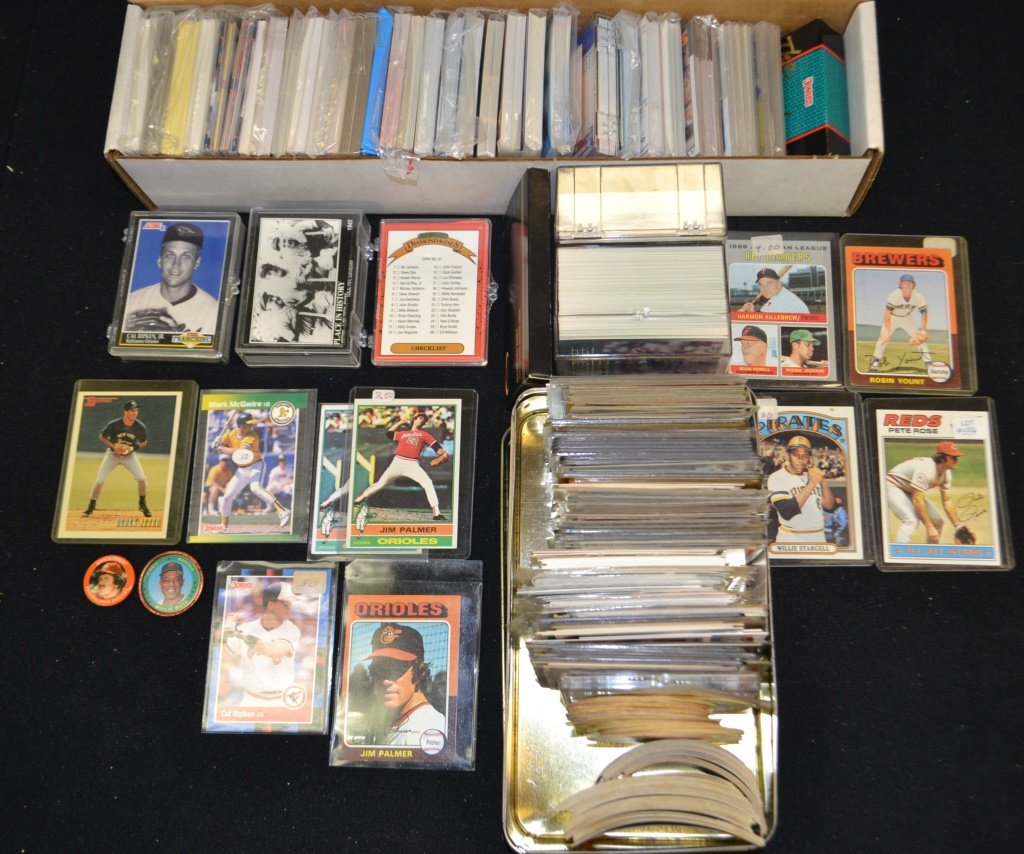 Collection Of Team Sets & Various Baseball Cards: Collection Of Team Sets & Various Baseball Cards 1970's thru 1990's Key Players Include Jim Palmer, Robin Yount, Willie Mayze, Hank AAron, Ken Griffey Jr., Cal Ripken, and others