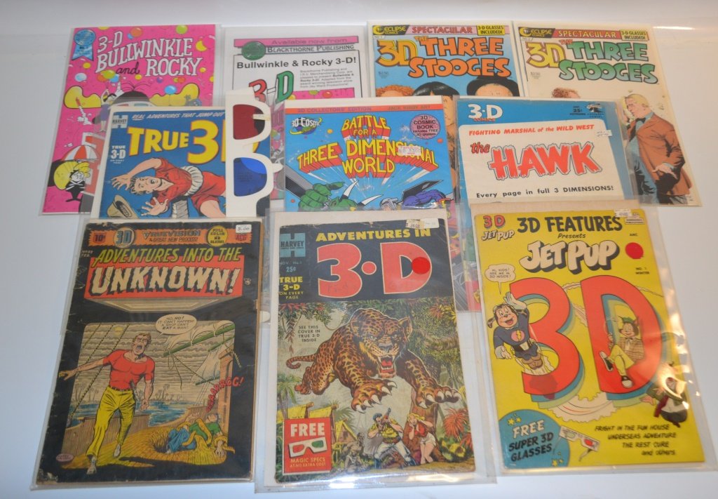 Grouping of Ten 10 3D Comics (1 of 3)