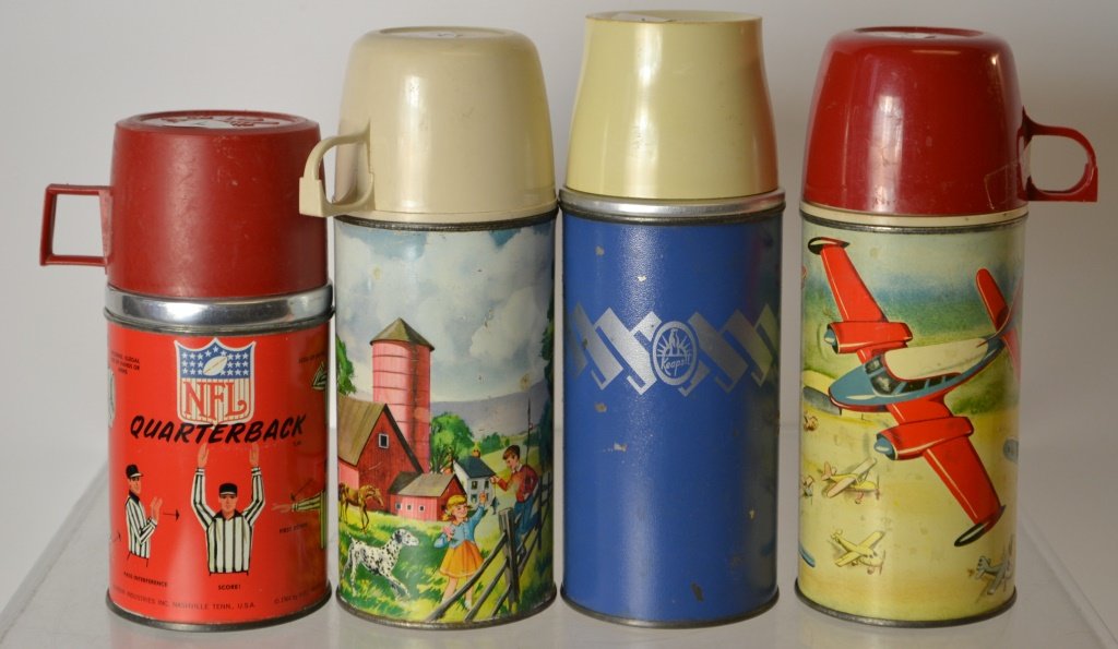 Grouping Of Four Vintage Thermoses (1 of 4)