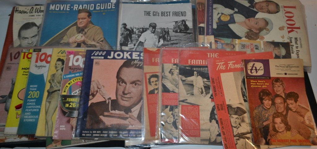Grouping Of 30 Bob Hope Related Magazines etc: Grouping of 30 Bob Hope related magazines and other publications