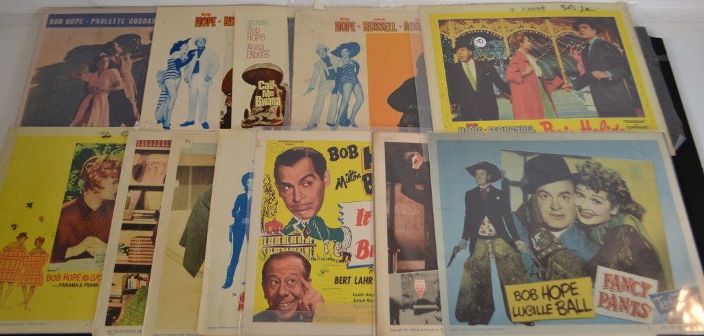 Grouping of 25 Bob Hope Related Movie Posters: Grouping of 25 Bob Hope related movie posters; measures 14" x 11"