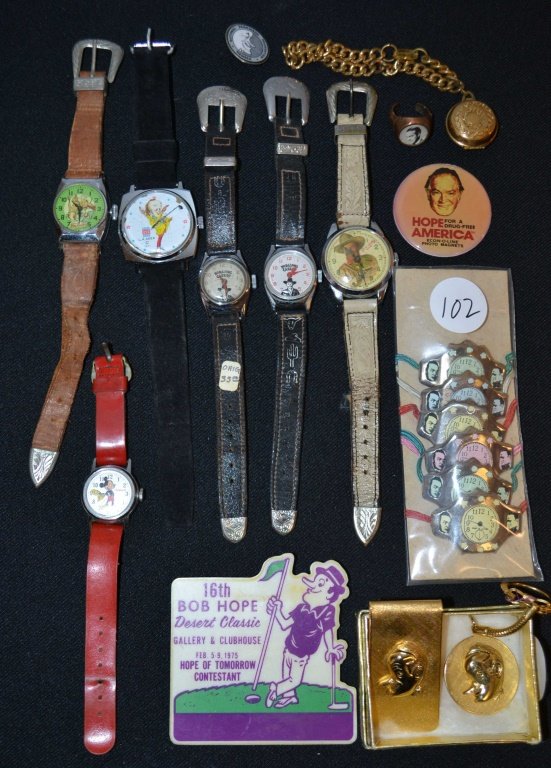 Grouping Of Bob Hope Watches& Other Items (1 of 5)