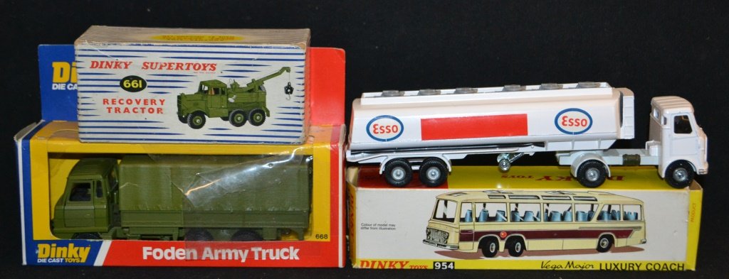 Four Dinky Toy Trucks & Buses (1 of 3)