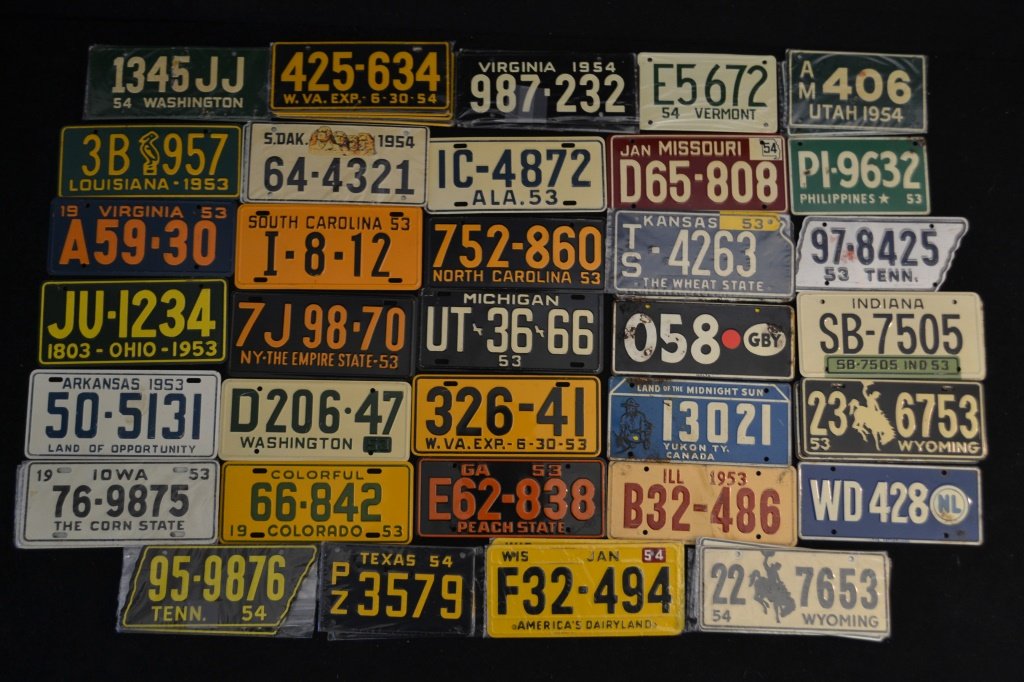 Small License Plates (1953 & 1954) (1 of 4)