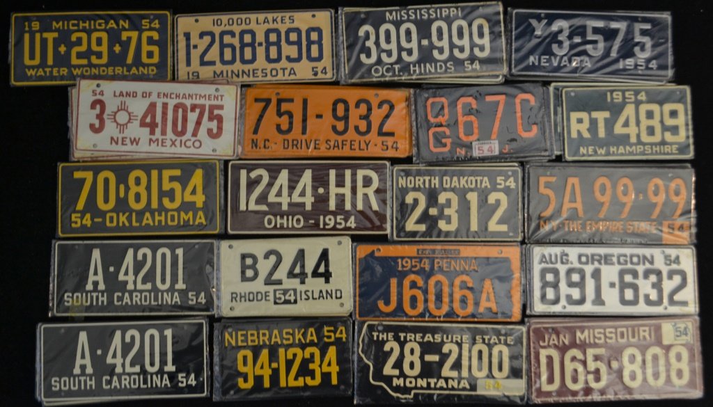 Small License Plates (1954) (1 of 3)