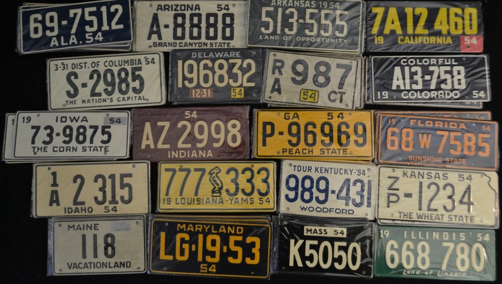 Small License Plates (1954) (1 of 3)