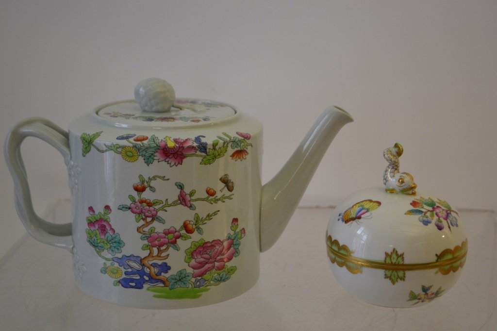 Copeland Spode Teapot and Herend Hungary Jar (1 of 4)