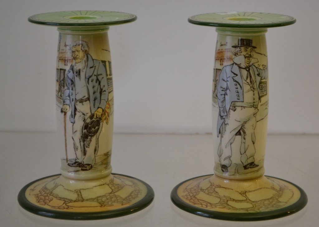 Royal Dolton Dickens Ware Figural Candlesticks (1 of 4)