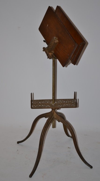 Metal and Wooden Adjustable Bookstand circa 1900 (1 of 3)