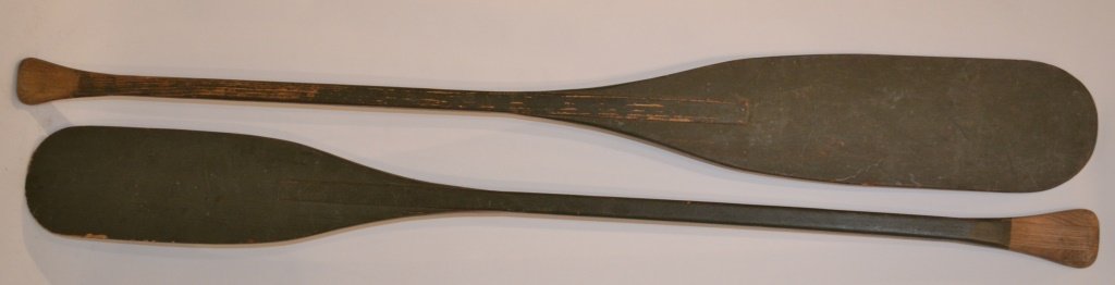 Pair of Early 20th Century Painted Canoe Paddles (1 of 1)