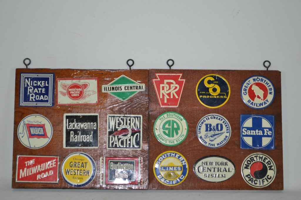 Collection of 18 Tin Railroad Tags (1 of 10)