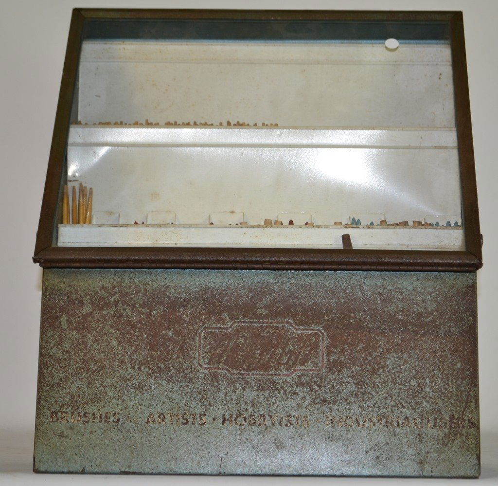Early Tin Artist's Paint Brush Display (1 of 5)