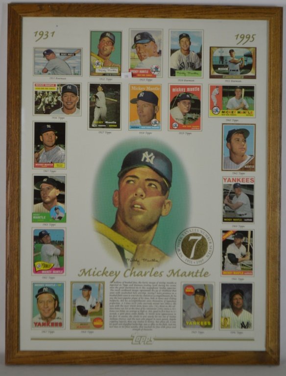 1996 Topps Poster Celebrating Mickey Mantle (1 of 5)