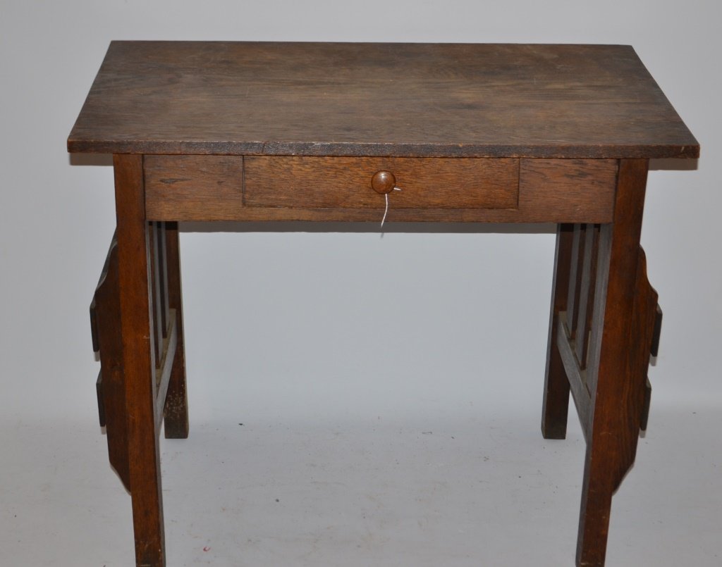 Golden Oak Library Table (1 of 2)