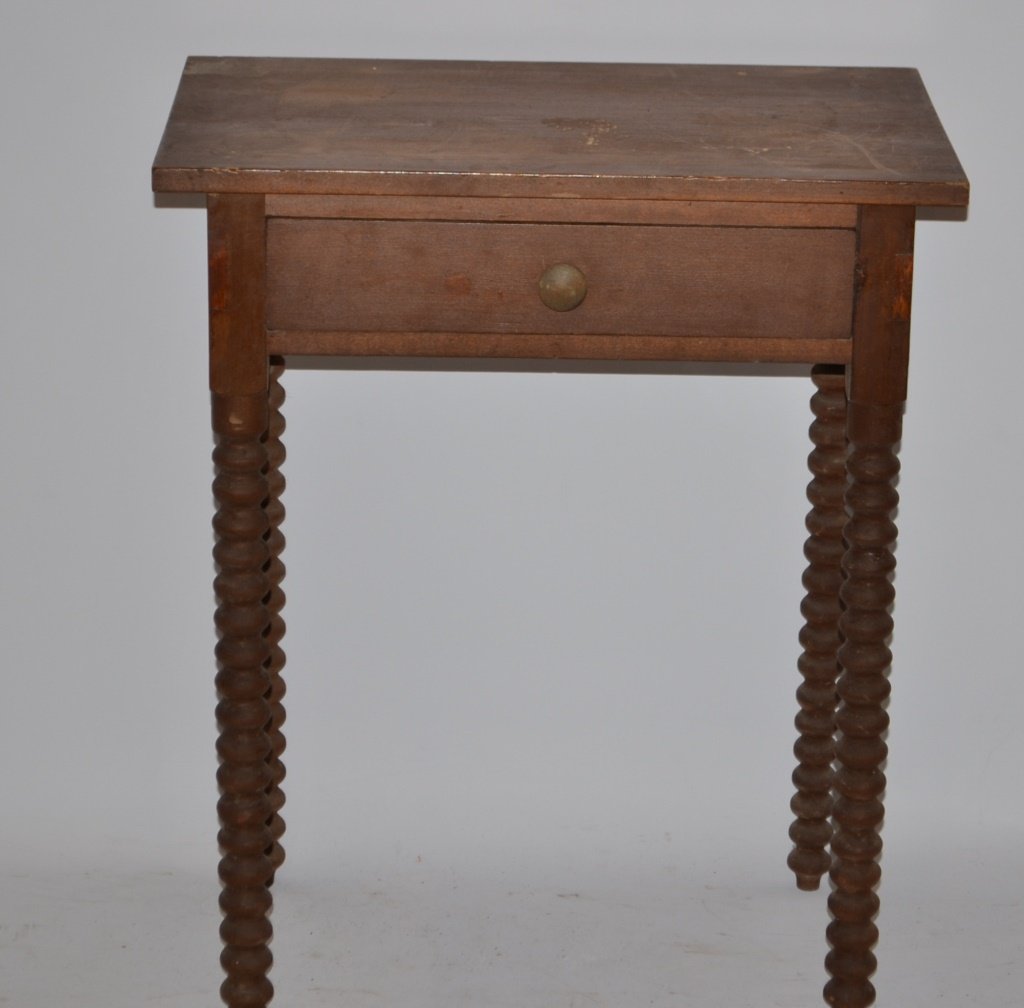19th C Victorian Pine 1 Drawer Stand (1 of 4)