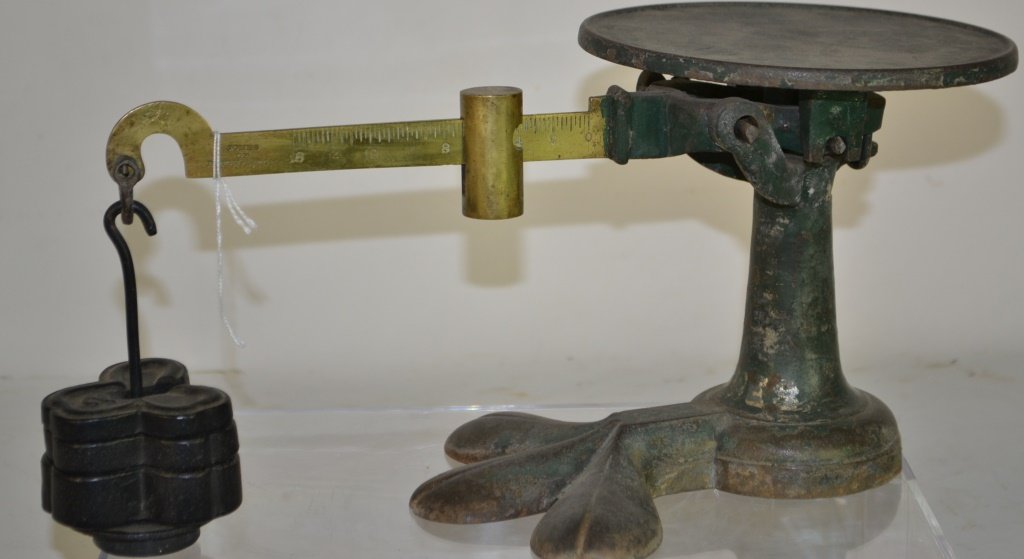 19th Century Clover Foot Scale with Weights (1 of 3)