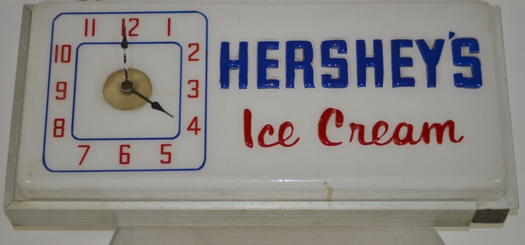 Hershey Ice Cream Advertising Clock (1 of 1)